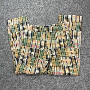 Vintage Cape Madras Pants Plaid Size 4 Patchwork Cottagecore Preppy Resortwear